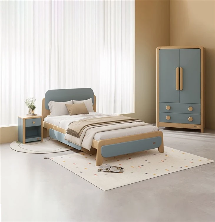 Kids Double Bed And Mattress factory